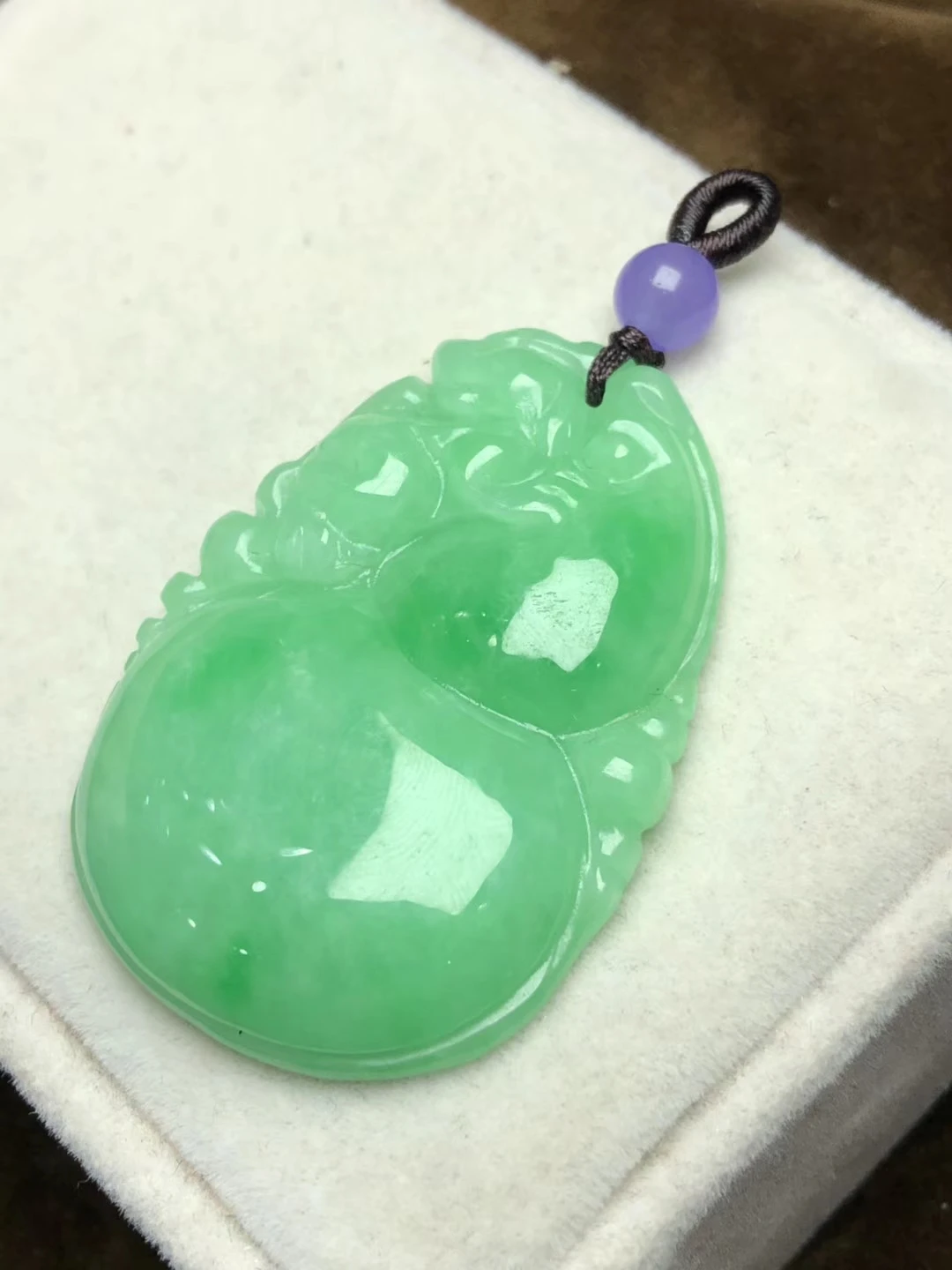 Только один! Натуральный ледяной жадеит раньше амулет подвеска ожерелье цепь для