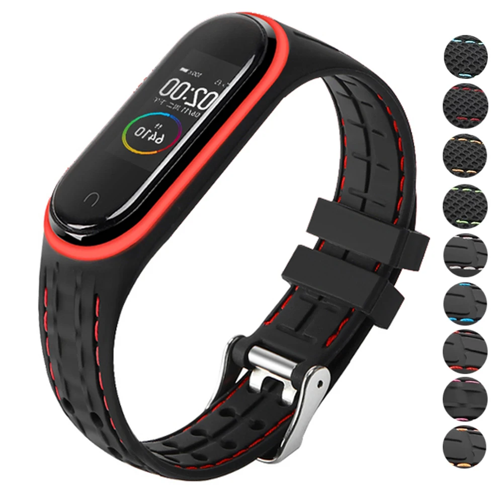 

Bracelet For Xiaomi Mi band 7 6 strap silicone Sport Smart watch wristband replacement bracelet correa for mi band 3 4 5 strap