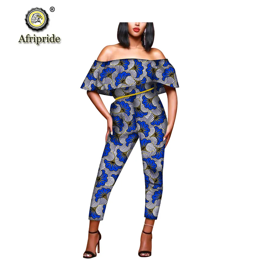 2019 женский комбинезон Африканский осенний принт Анкары Дашики базин богатый для