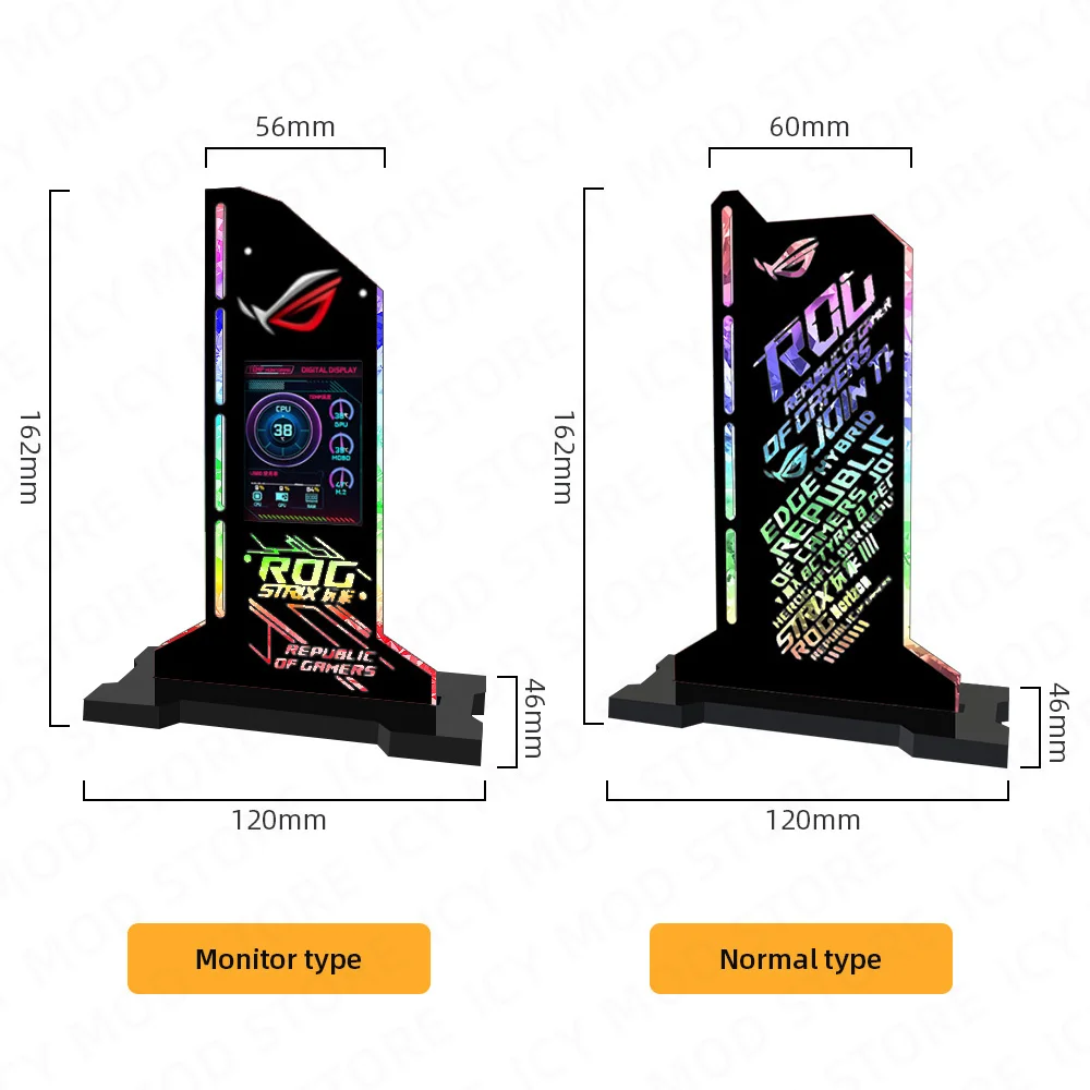 ЖК-дисплей вертикальный кронштейн для графической карты 2 4 дюйма светодиодный