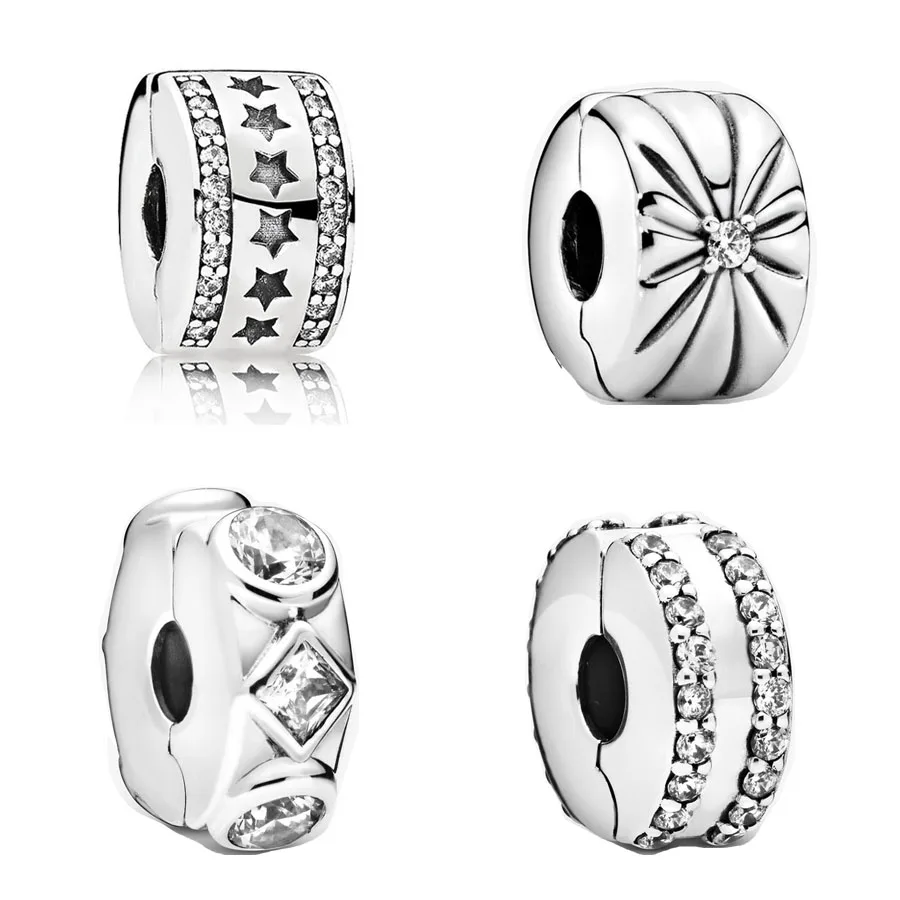 2019 новый 925 пробы серебро сверкающий Sunburst клип Шарм соответственные Пандоре