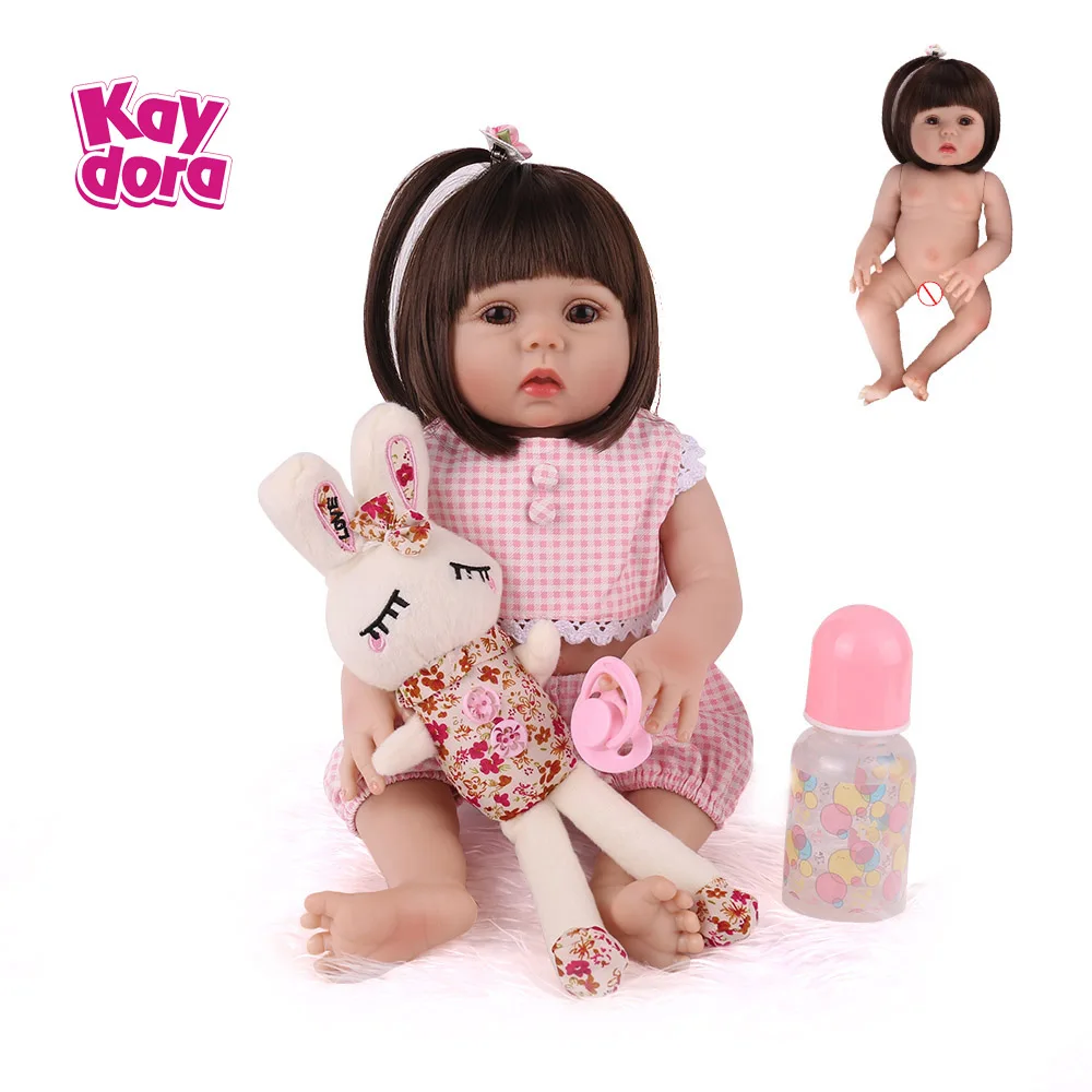 Полностью силиконовые куклы KAYDORA для новорожденных 48 см игрушка ванны девочек
