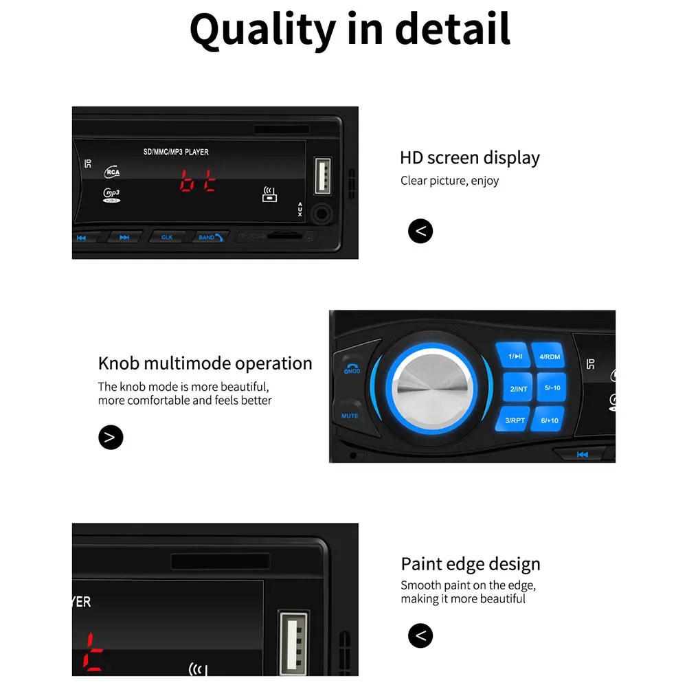 Автомагнитола 1Din MP3 плеер для приборной панели Авторадио головное устройство