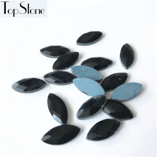 TopStone 5x10 7x15 6x12 8x16 10x20 13x25 мм прозрачный Navette граненые стеклянные камни с плоской
