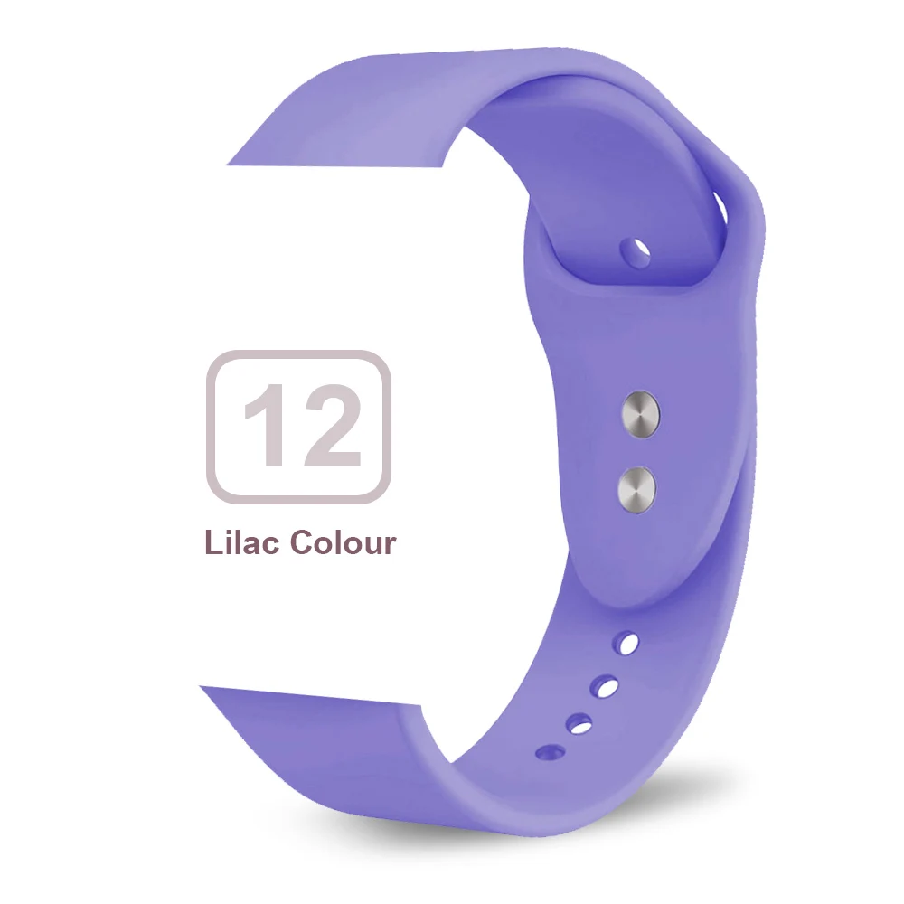 Мягкий силиконовый сменный спортивный ремешок для 38 мм Apple Watch Series1 2 3 4 5 42 мм наручный браслет ремешок для iWatch Sports Edition - Цвет ремешка: Lilac