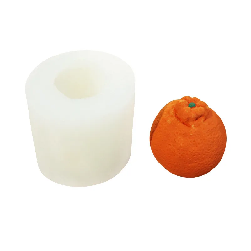 

3D orange Silicone Mold candle Fondant Ice Cube Mould Pudding Candy Soap Crystal Epoxy Resin Shape Chocolate Mousse Molds