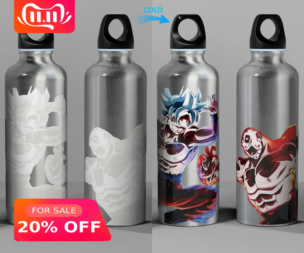 Новый дизайн холодное изменение цвета Гоку бутылка для воды Спорт на открытом