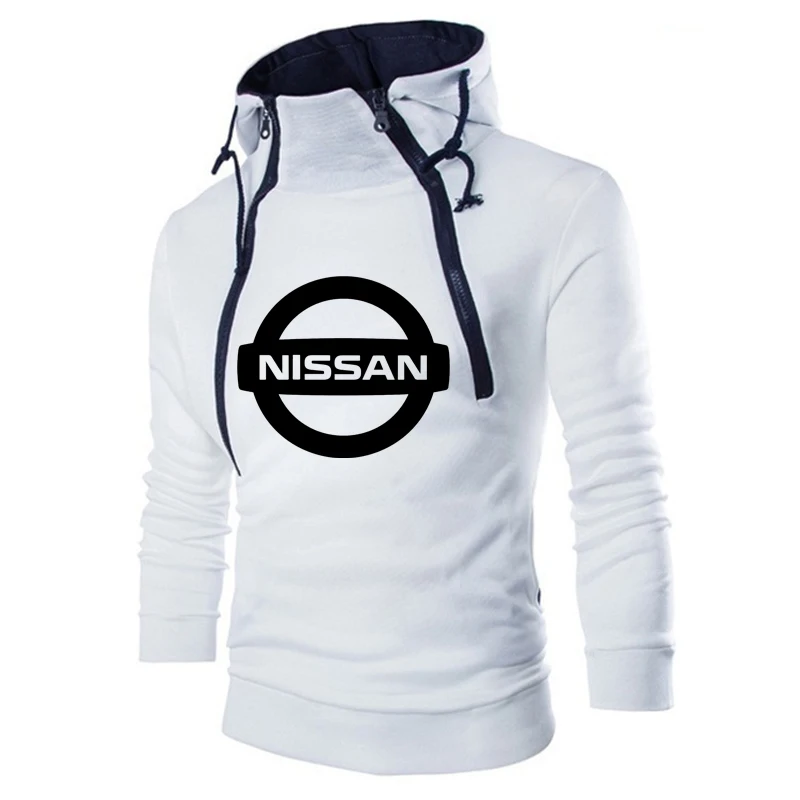 Толстовка мужская с принтом логотипа Nissan хлопковая толстовка повседневная