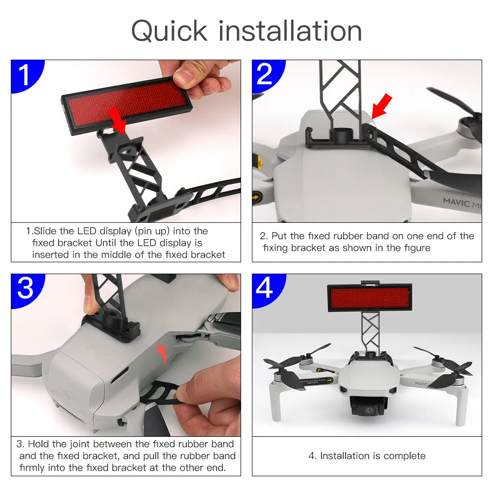 Editable LED дисплей экран для DJI Mavic Mini RC Дрон аксессуары легкий доска DIY рекламные огни