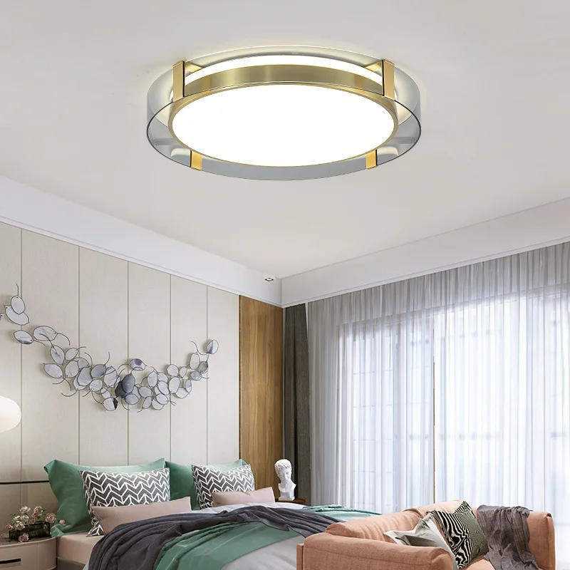 

All-copper lights luxury ceiling Light lamp Smart three-color dimming for living room, room and bedroom Support Tmall Genie