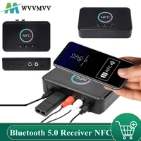 nfc bluetooth 5 0 adapter home speaker receiver usb smart playback a2dp aux 3 5mm rca jack stereo audio wireless adapter