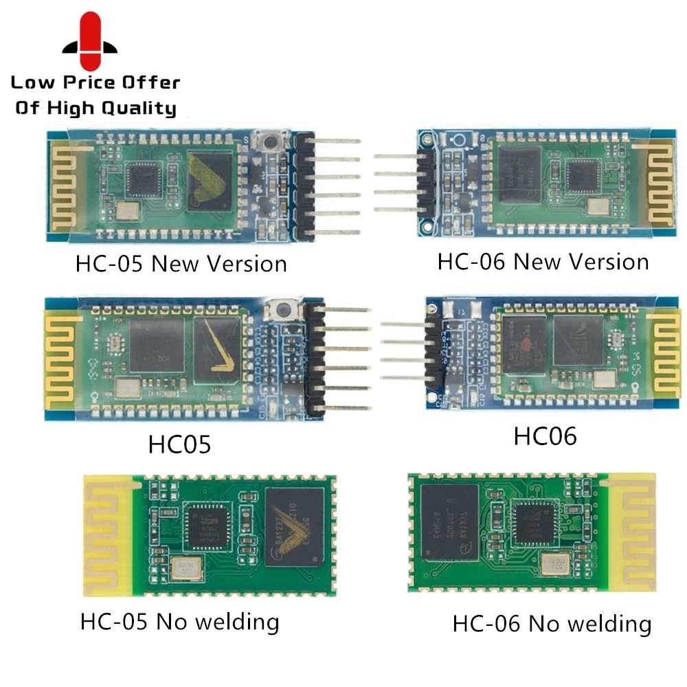 10PCS SM HC05 HC-05 HC06 HC-06 JY-MCU anti-reverse integrated Bluetooth serial pass-through moduleHC-05 master-slave 6pin - купить по