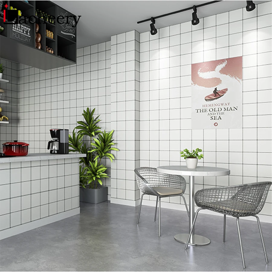 Современные Простые черные белые серые виниловые обои в рулоне для гостиной