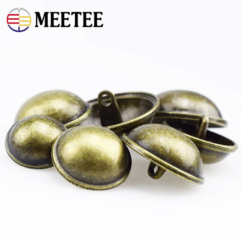 Meetee 10 шт 12-28 мм Высокое качество металлические кнопки Ретро латунные пальто