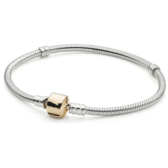 Подлинное серебро 925 пробы 14K золото Цвет Классическая Пряжка змеиные кости