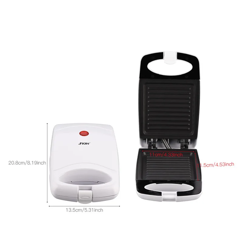 

450W Non Stick Coating Sandwich Maker Electric Baking Light Breakfast Machine Waffles Panini Grill Sandwich Presses Fast Heating