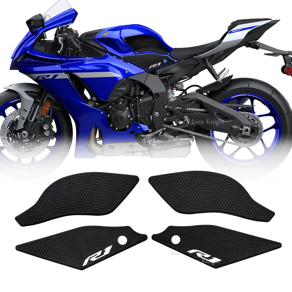 

Защита мотоцикла для Yamaha YZF R1 R1M YZFR1 YZF-R1 2020-2021, противоскользящая наклейка на бак, газ, коленный захват, сбоку