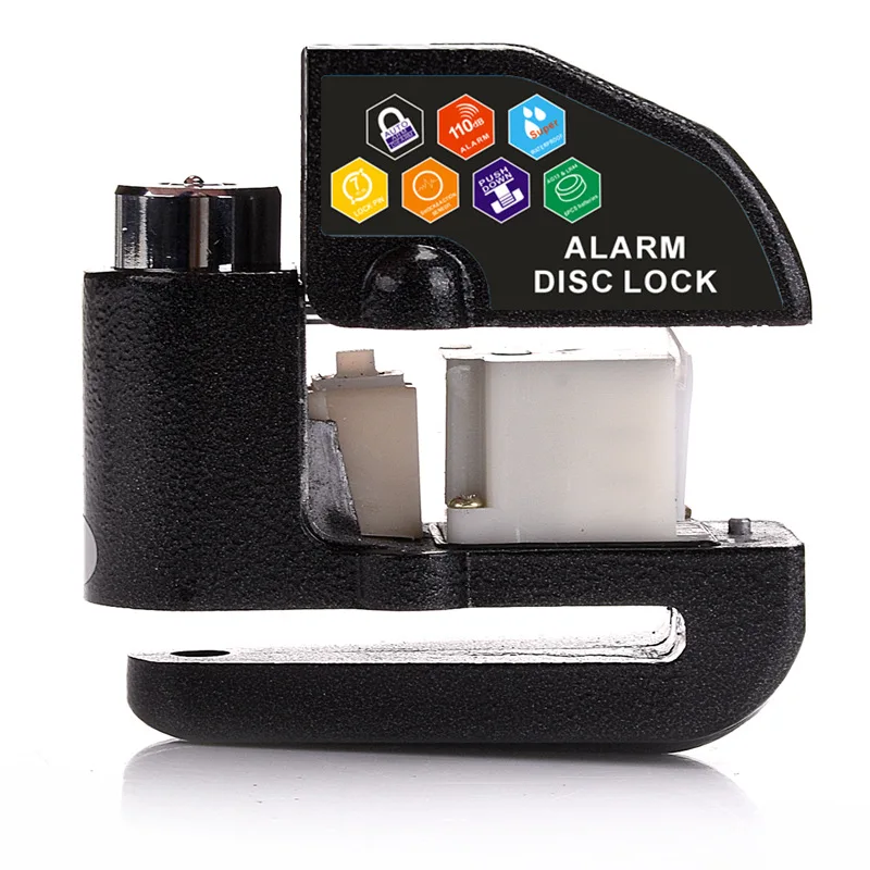 Bicycle Lock Mountain Bike Alarm Lock Anti-Theft Electric Bike Motorcycle Padlock Disc Brake Alarm 110 db High Decibel Loud