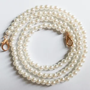 Длинныйкороткий ремень с цепочкой Boutique De FGG из синтетического жемчуга, вечерняя сумочка-клатч