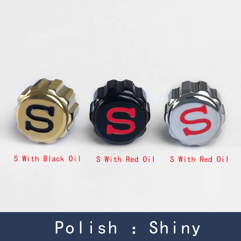 Корона часов из нержавеющей стали серебристая золотистая черная для Seiko SKX007