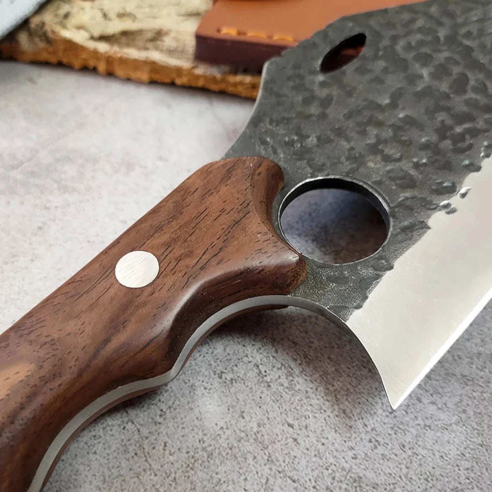 

Forged meat Cleaver fish Butcher Knife slicing knife Bone Peeling Knife hammeredcutting Kitchen Knife Outdoor Survival Knife