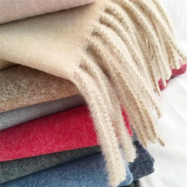 Brand Designer Winter Cashmere Scarf For Women Unisex Wool Scarf Pashmina Solid Color Tassels Ladies Stole Wrap Men Scarves