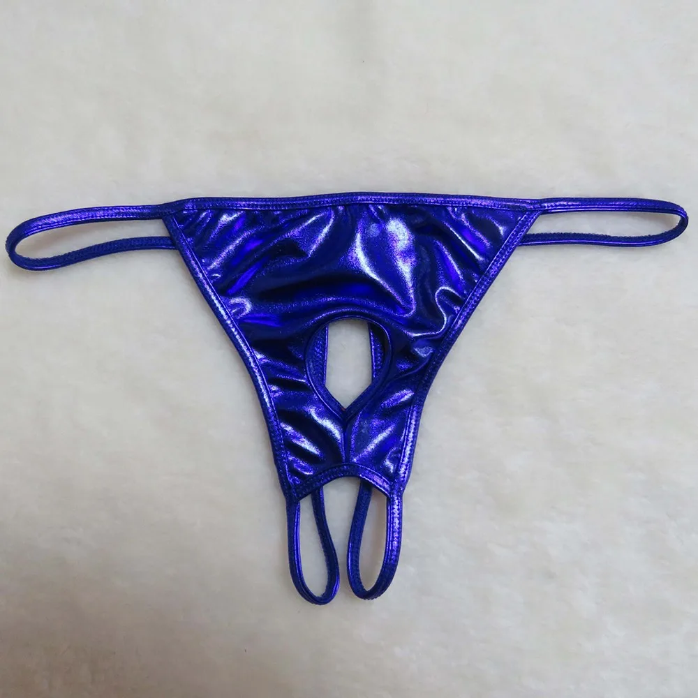 

Mens Sexy Faux Leather Underwear Jock Strap Briefs Thong G-String Pouch Panties Temptation Low-Waist Underpants 2021 Summer Hot