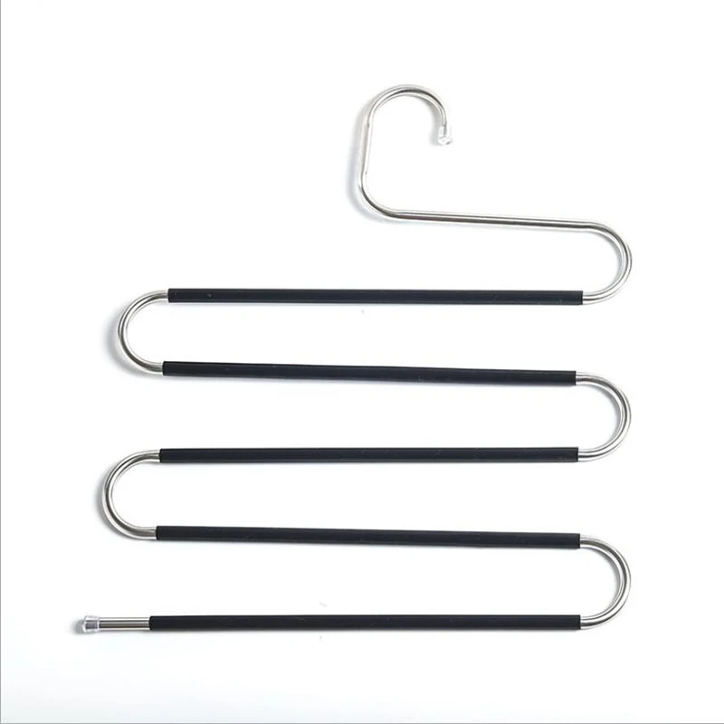 

5 Pieces Pants Hangers Non Slip Space Saving Hangers Stainless Steel Clothes Hangers Organizer for Pants Jeans Scarf