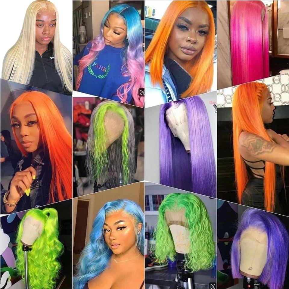 Rebecca 613 блонд пряди с фронтальной человеческих волос Блонд перуанские прямые