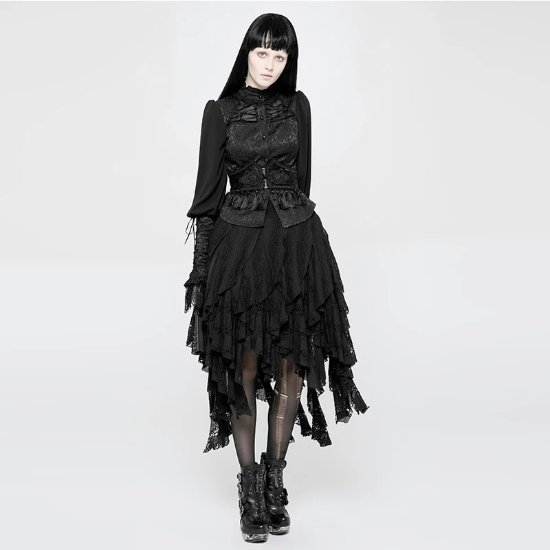 Женский жаккардовый корсет готический кружевной пояс с кисточками и узорами в