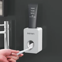 toothpaste dispenser wall mounted automatic toothpaste squeezer dust proof toothbrush toothpaste holder for bathroom accessories