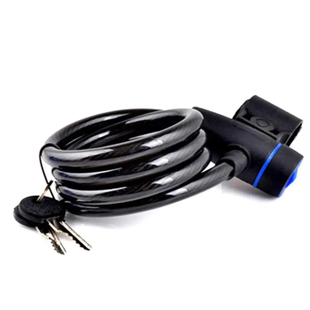 

Universal Anti-Theft Bicycle Bike Lock Stainless Steel Cable Coil For Castle Motorcycle Cycle MTB Bike Security Lock with 2 Key