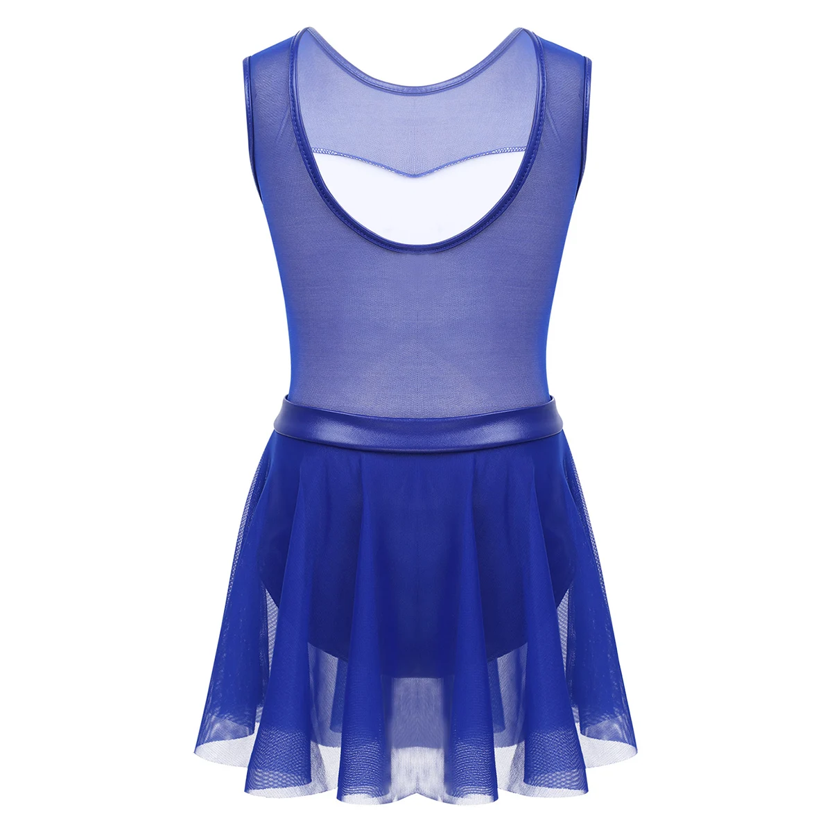 ChicTry/балетный костюм из искусственной кожи с сеткой для подростков