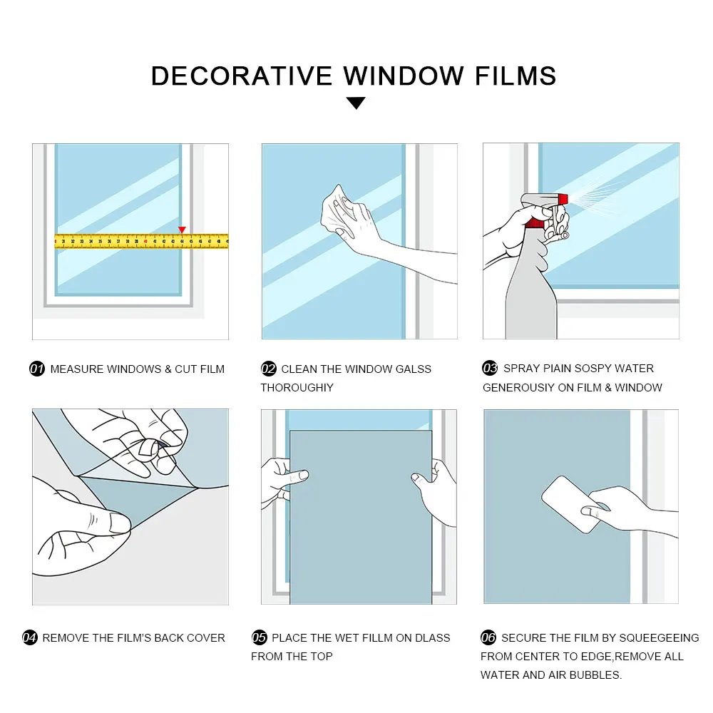 DICOR 45*200cm Irregular Square Stone Stained Window Film for Home Decor Modern Fashion 2020 New BLT2325KJ | Дом и сад