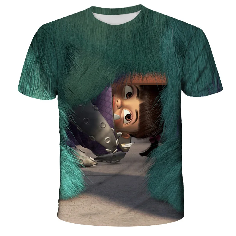 

2021 Cartoon Cartoon Monster Company 3D T-Shirt Boys And Girls With Children's Graphic Funny Short Sleeve Novelty Fashion Trend