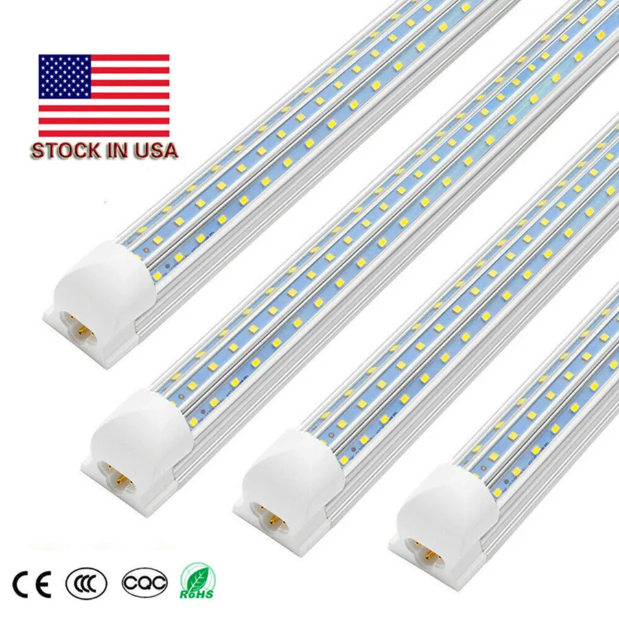 

4/25PCS Led Tube Light 60W 120W 4FT 8FT 2835SMD D-Shaped Led Light Fixture T8 6000K AC85-265V Ceiling And Utility Shop Lights