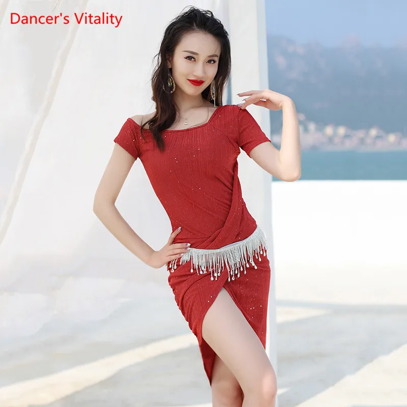 Танец живота женский взрослый темперамент платье одежда для тренировок летняя