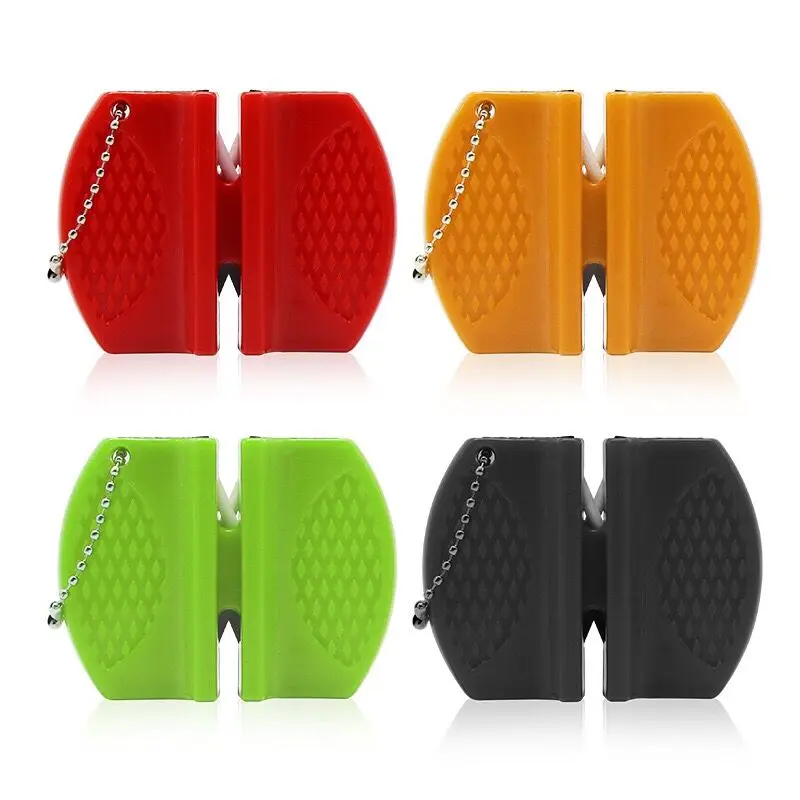 Мини точилка для ножей керамический двухступенчатый вольфрамовый портативный