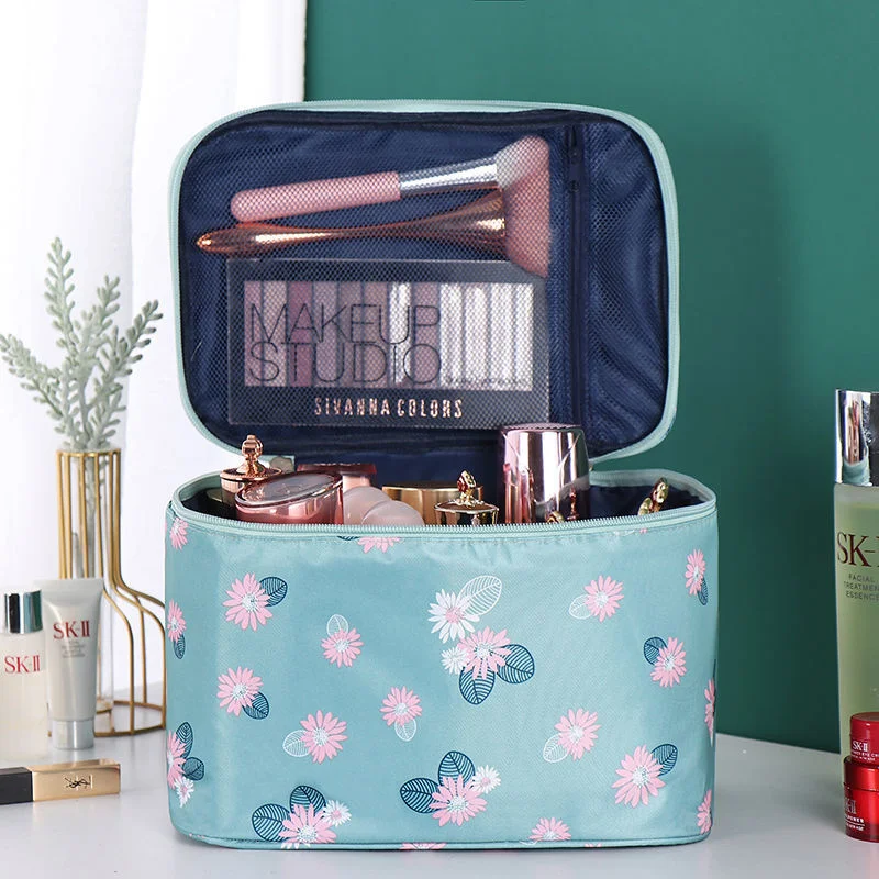 

1 Pc New Flamingo Women Cosmetic Bag Travel Organizer Make up Box Toiletry Kit Wash Toilet Bag Large Waterproof Pouch