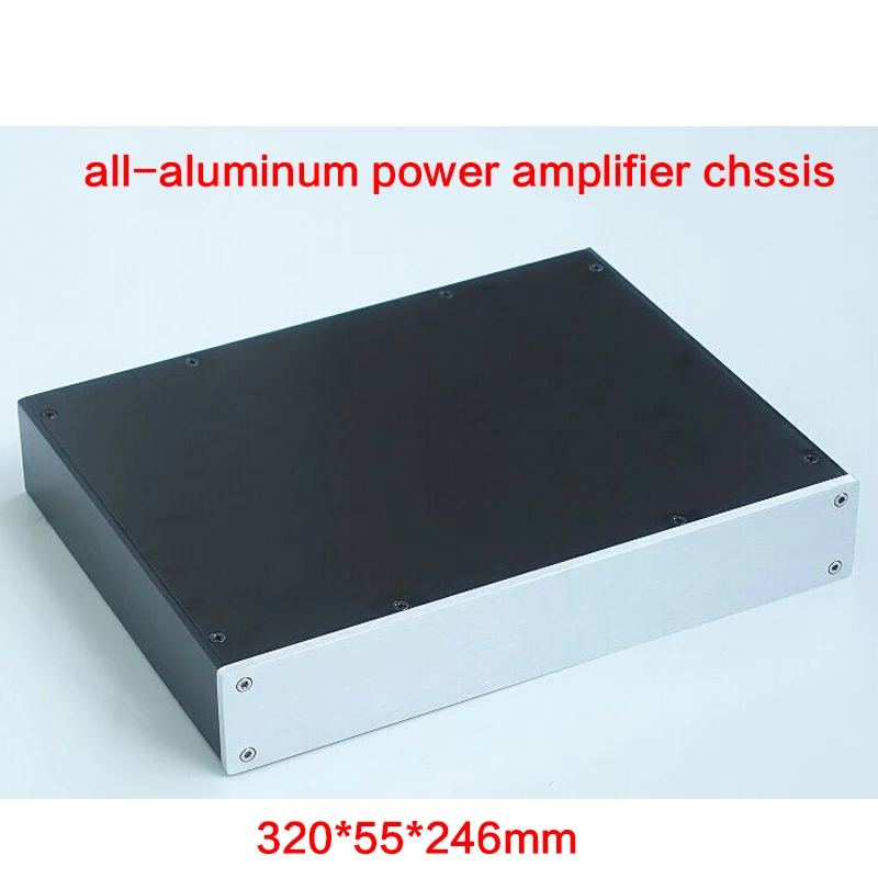 

All-aluminum Power Amplifier Chassis DIY Preamp Case BZ3205 Amplifier Shell DAC Decoding Box Amp Enclosure 320*55*246mm