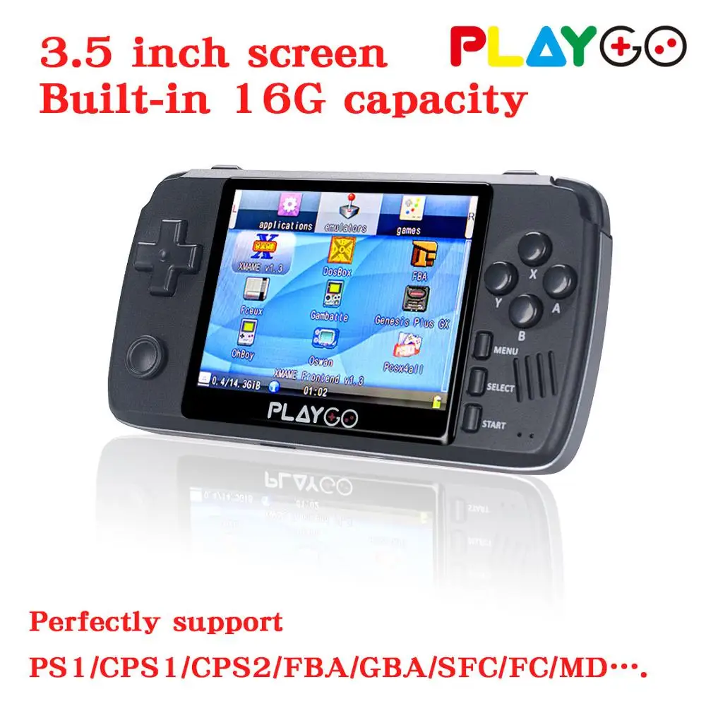 

NEW Arrival Opendingux 3.5 Inch IPS Retro Video Handheld Game Console Built in 16GB SD card 64 Bit Emulator console for PS1 GBA