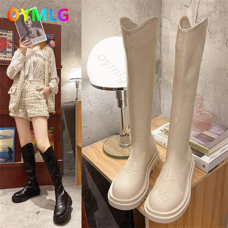 

Niche boots children's winter 2021 new autumn boots round toe thick heel but not knee high boots single boots