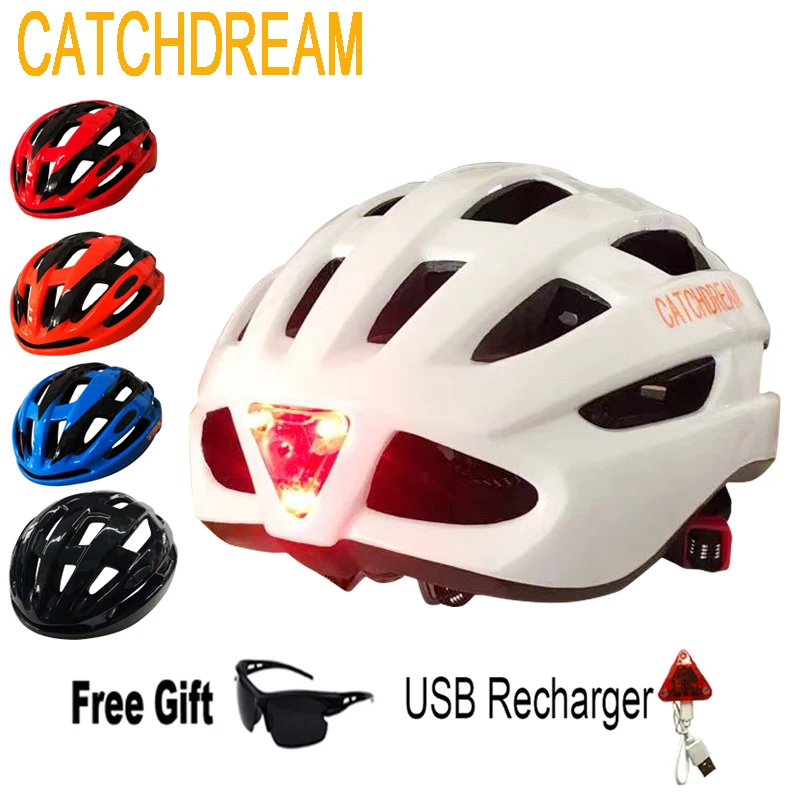 

Задний фонарь CATCHDREAM, велосипедный шлем, Сверхлегкий шлем из пенополистирола и поликарбоната для горных и шоссейных велосипедов, цельная фо...