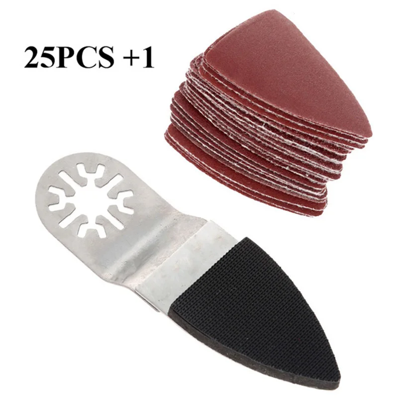 

25 Pcs Triangle Sanding Sheets Sandpaper 60-240 Grits With Finger Sanding Pad