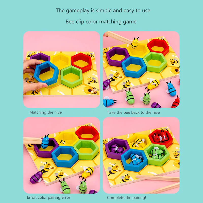 Деревянная головоломка Монтессори улей игра для обучения обучающие игры