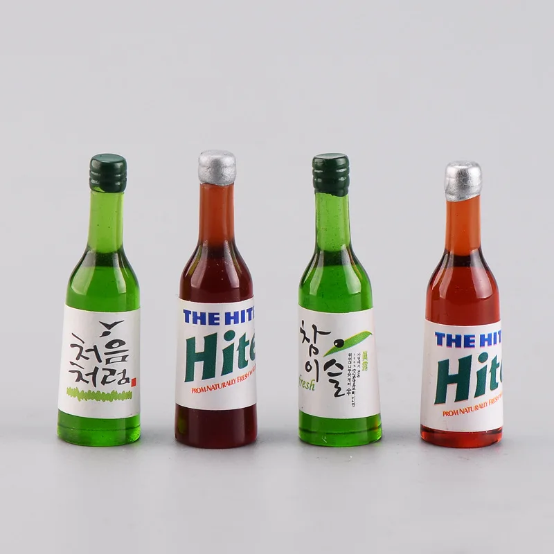 Beer 2 шт пиво кофе XO миниатюры супер мини кофе мороженое пиво DIY статуэтки для террариума Феи сад Миниатюрный Кукольный дом Барби - Цвет: Beer
