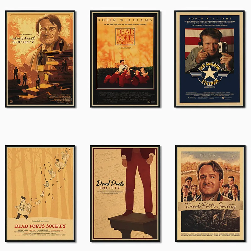 Ностальгический постер из матовой крафт бумаги с изображением общества мертвых