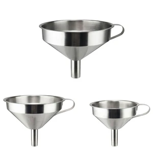 11cm/13cm/15cm Kitchen Funnel Stainless Steel Funnel Large Cooking Oil Funnel For Canning Specialist