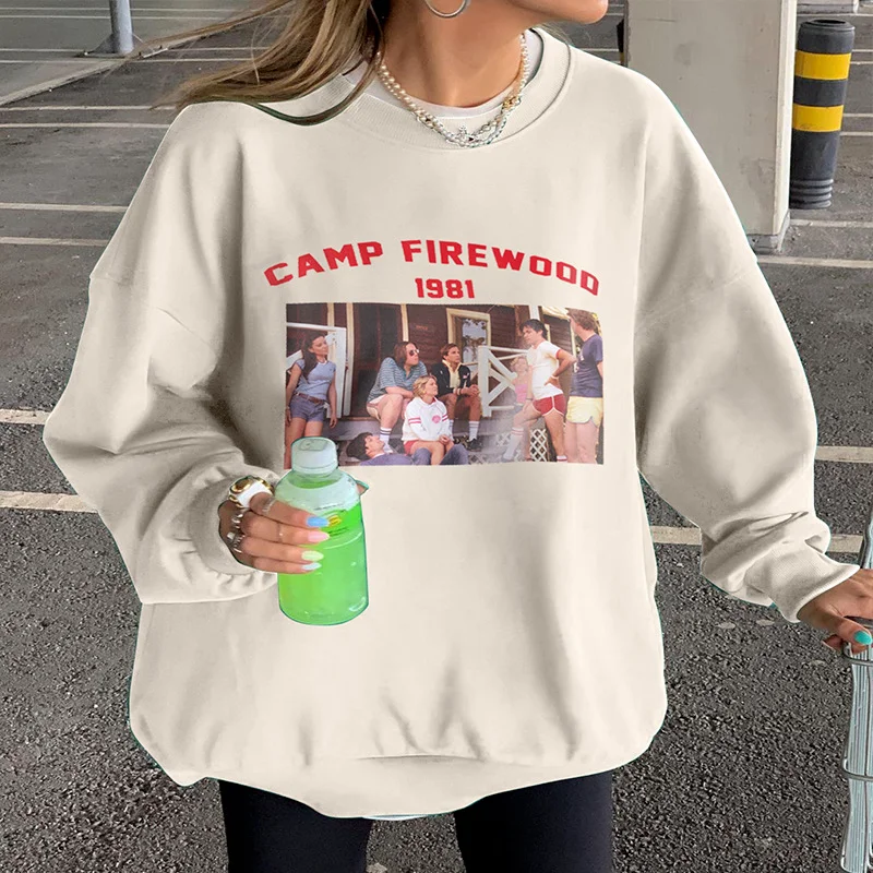 

2021 Retro Letter Print Women Long Sleeve Sweatshirt Hoodis Zipper Loose harajuku O-Neck Casual sweatshirt Streetwear Tops