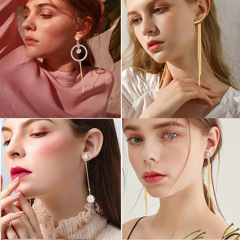 Женские серьги-подвески с жемчугом сережки золотого и серебряного цвета